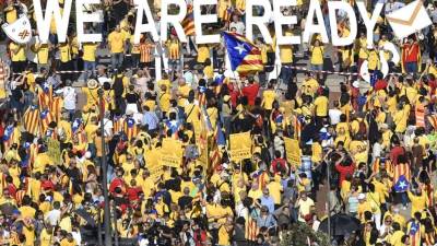 Los catalanes se declaran listos para acudir este domingo a las urnas para votar simbólicamente por la independencia de Cataluña.