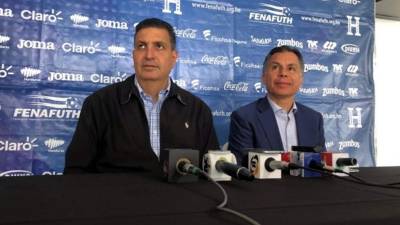 Jorge Salomón y José Ernesto Mejía hablaron en conferencia de prensa. Foto Ronald Aceituno