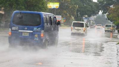 El fin de semana se registraron fuertes lluvias en San Pedro Sula.