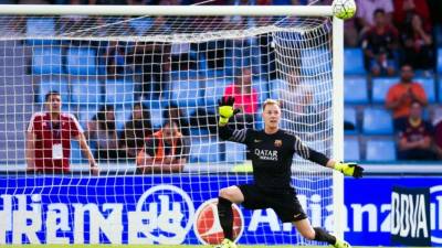 El portero alemán Ter Stegen vio como de nuevo le encajaban cuatro tantos.