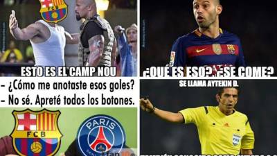Las redes sociales se han inundado con memes luego de la polémica clasificación del FC Barcelona en la Champions League tras ganar por 6-1 al PSG.
