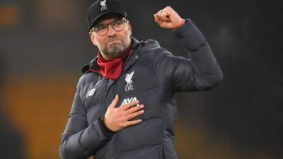 Jürgen Klopp festejó a lo grande la obtención del título del Liverpool.