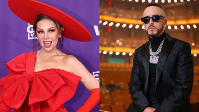 Collage de Thalía y Yandel