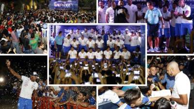 Los jugadores y el entrenador de la Selección de Honduras se dejaron querer por los aficionados cholomeños en el Mall Las Américas de Choloma, en la víspera del partido contra Australia.