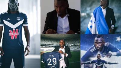 El Girondins de Burdeos de la primera división de Francia, presentó de forma espectacular al delantero hondureño Alberth Elis. Fotos Twitter @girondins.