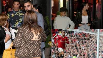 Cristiano Ronaldo tuvo un debut de ensueño con el Manchester United en la Premier League y lo quiso celebrar con sus compañeros y familiares al organizar una cena. Fotos Manchester United, AFP, The Sun y Zenpix-.