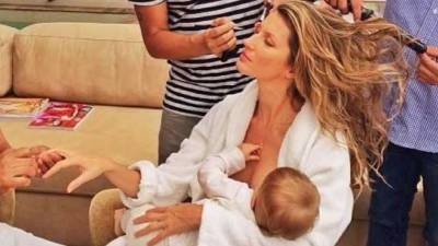 Polémica foto de Gisele Bundchen amamantando a su bebé se viraliza.