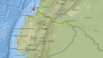 El sismo tuvo su epicentro cerca de la provincia de Esmeraldas.