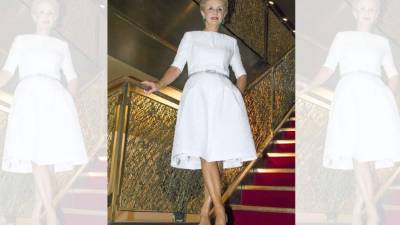 La diseñadora Carolina Herrera posa este miércoles 3 de septiembre de 2014, en el David H. Koch Theater del Lincoln Center de Nueva York (EE.UU.). EFE