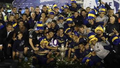 Boca obtuvo su segundo campeonato consecutivo en la liga argentina y el número 27 en el profesionalismo, a partir de 1931. FOTO AFP.