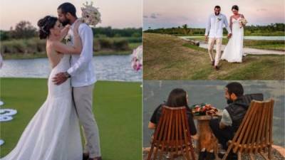 El futbolista hondureño Edrick Menjívar contrajo matrimonio en las últimas horas con la chica que le robó el corazón. Fotos Instagram Edrick Menjívar.