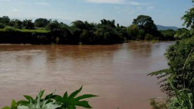 Foto del caudal del río Chamelecón en el Valle de Sula.