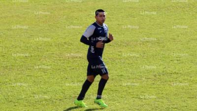 Emilio Izaguirre durante el entrenamiento con la Selección de Honduras.