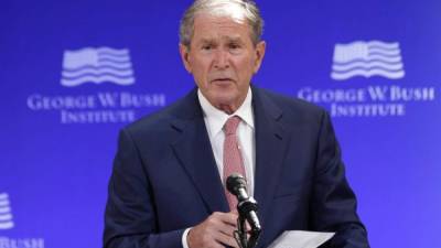 El expresidente estadounidense, George W. Bush, causó polémica con sus declaraciones sobre Rusia.