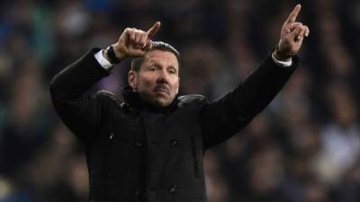 Diego Simeone, durante el partido contra el Real Madrid.