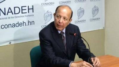 El Comisionado Nacional de los Derechos Humunos, Héctor Roberto Herrera Cáceres.