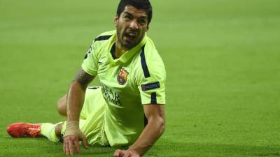Luis Suárez, durante el partido contra el Bayern Múnich. Foto AFP