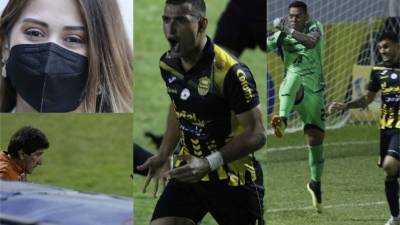 Real España y Marathón empataron 2-2 en un intenso clásico que se disputó en el estadio Morazán. Además de las emociones, dos chicas cautivaron con su belleza en el recinto deportivo. Fotos Edwin Romero.