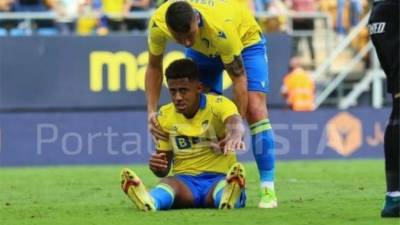 Antony Lozano disputó todo el partido en el empate del Cádiz contra Mallorca.