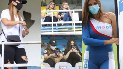 Real España recibió a la Real Sociedad en lo que fue su primer partido como local en el Apertura 2021-02022 de la Liga Nacional. El estadio Morazán abrió sus puertas y al recinto deportivo llegaron bellas mujeres. Fotos Moisés Valenzuela.