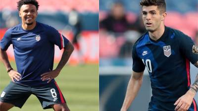 Weston McKennie (Izquierda) y Pulisic (derecha) son de los jugadores más destacados de EUA. Fotos Twitter @USMNT.