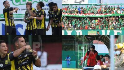 En un clásico sampedrano lleno de polémica, Real España venció 1-0 al Marathón en el estadio Yankel Rosenthal. Te mostramos las polémicas imágenes del derbi. Fotos Melvin Cubas.
