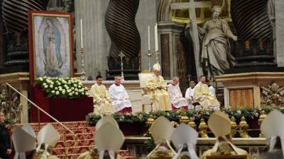 El papa Francisco confirmó que viajará a México en febrero próximo y que venerará a la virgen de Guadalupe el 13 de ese mes. EFE.