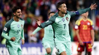 Cristiano Ronaldo le dio la victoria a Portugal frente a Andorra. Foto EFE
