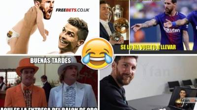 Cristiano Ronaldo es el ganador del Balón de Oro 2017 y los memes no se han hecho esperar. Messi sufre fuertes burlas.