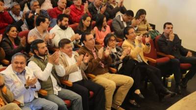 Líderes liberales que participaron en el encuentro: Yuri Sabas, Alfredo Saavedra, Luis Zelaya, Maribel Espinoza, Enrique Ortez y Elvin Santos.