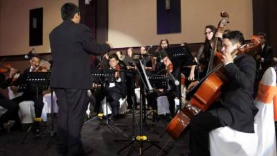 La orquesta sinfónica de la Victoriano López durante una presentación. Foto de archivo.