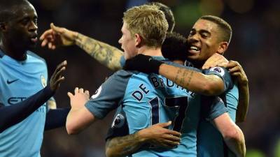 El Manchester City goleó de visita al West Ham en la Premier League. Foto AFP