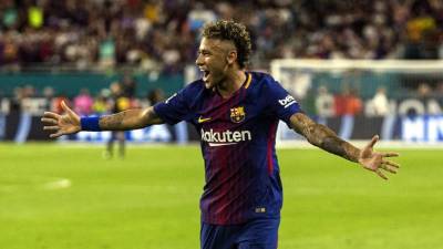 Neymar habría disputado el que probablemente sea su último clásico. Foto AFP
