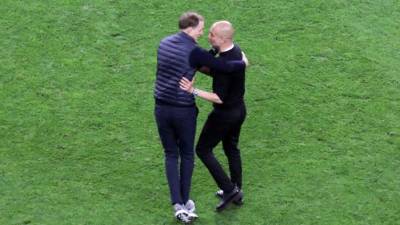 Thomas Tuchel le ganó el duelo a Pep Guardiola en la final de Champions. Foto EFE-