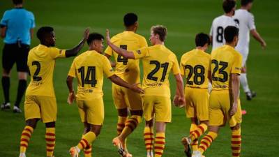 La era de Koeman arrancó con una victoria del Barcelona contra el Nástic. Foto AFP