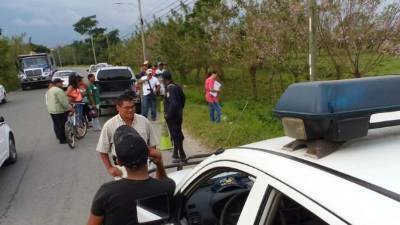 El cuerpo estaba en la calle al muelle de cabotaje.