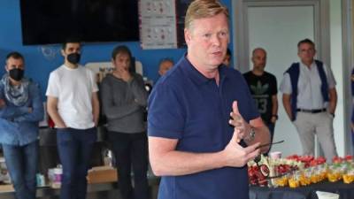 Ronald Koeman se despidió de la plantilla del Barcelona. Foto FC Barcelona.