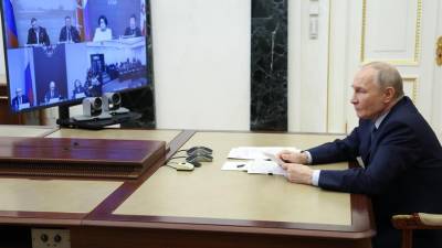 El presidente ruso, Vladimir Putin, durante una reunión este martes.