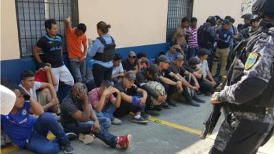 Al menos 21 personas detenidas durante los operativos realizados hoy en San Pedro Sula.