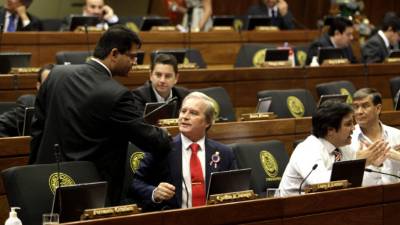 Un grupo de diputados paraguayos durante una sesión este miércoles 18 de diciembre de 2013, en Asunción.