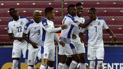 La selección de Panamá celebró su primer triunfo en la Copa Centroamericana. Foto AFP