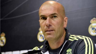 Zinedine Zidane, durante la rueda de prensa de este sábado. Foto EFE