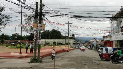Pese a la iluminación en el parque central los malvivientes se robaron la red.