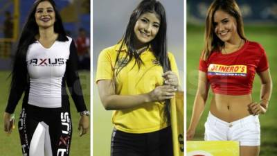 Estas son algunas de las hermosas chicas que han adornado el fútbol hondureño este fin de semana.