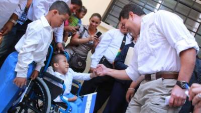 El presidente de Honduras, Juan Orlando Hernández en un acto público. Foto: Casa Presidencial