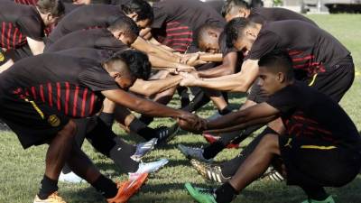 La cantera del Real España le apunta al derbi sampedrano contra el Marathón. Foto Delmer Martínez