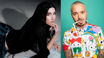 Collage de Judeline y J Balvin