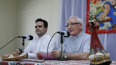Monseñor Ángel Garachana Pérez dio el mensaje navideño en conferencia de prensa.