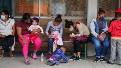 Migrantes en la ciudad de Tijuana, estado de Baja California (México).