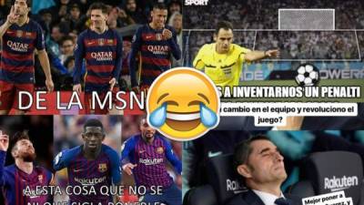 Mira los mejores memes que ha dejado la jornada deportiva de este sábado, con Messi y Barcelona como protagonistas.
